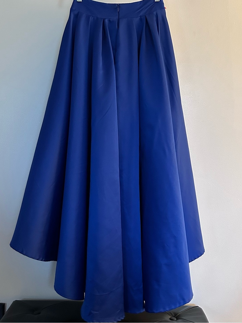Roommates Cobalt Blue High-Low Wrap Skirt with Sash - Picture 4 of 5